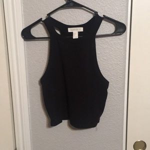 forever 21 black crop tank top